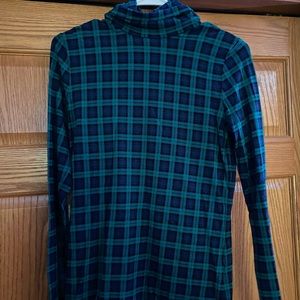 Women’s Plaid Turtle Neck